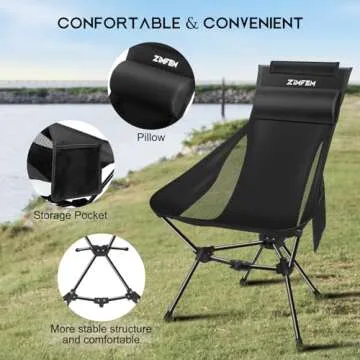 ZIMFEM Camping Chair - Portable Comfort for Outdoor Fun