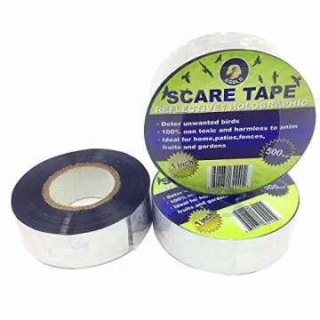 Ugold Silver Reflective Bird Tape for Gardens and Patios