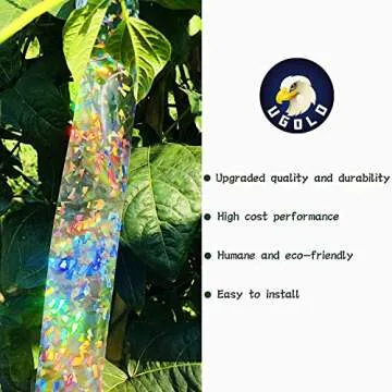 Ugold Silver Reflective Bird Tape for Gardens and Patios