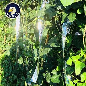 Ugold Silver Reflective Bird Tape for Gardens and Patios
