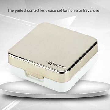 Sonew Contact Lens Case, Mini Portable Travel Contact Lens Box Set Myopia Eye Care Kit with Mirror, ...