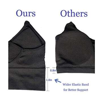 Lianshp Cross Back Strappy Sports Bra Padded Wirefree Yoga Workout Bras Black XXL