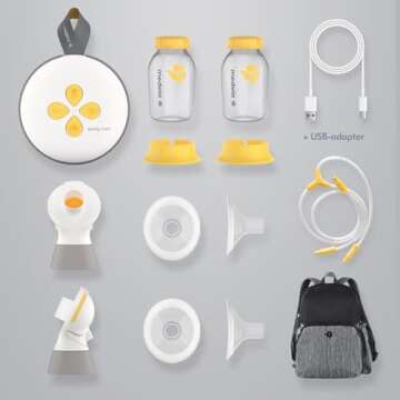 Medela Breast Pump | Swing Maxi Double Electric | Portable Breast Pump | USB-C Rechargeable | Bluetooth | Closed System | with Carry Bag