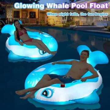 DeeprBlu Whale Pool Float: Durable, Solar Powered Fun