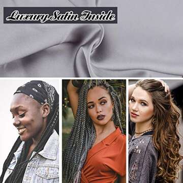 Hair Head Buff Hair Wrap Headband Loc Socks for Dreadlocks Black