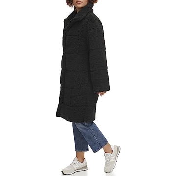 Levi's Warm Stylish Long Length Teddy Coat for Women