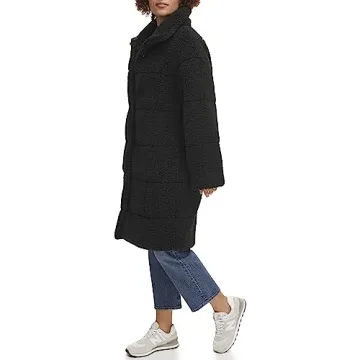 Levi's Warm Stylish Long Length Teddy Coat for Women