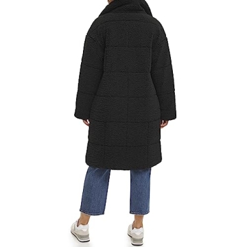 Levi's Warm Stylish Long Length Teddy Coat for Women