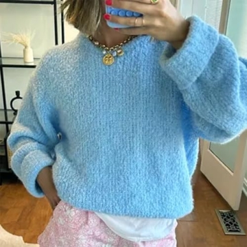 Chic Women Oversized Knit Sweater for Winter Style