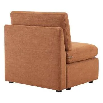CHITA Modern Armless Chair for Modular Sectionals in Terracotta