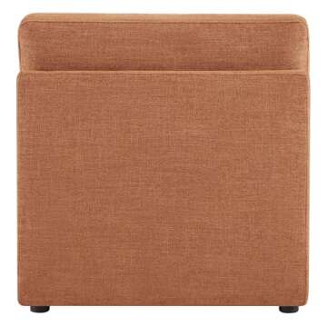 CHITA Modern Armless Chair for Modular Sectionals in Terracotta
