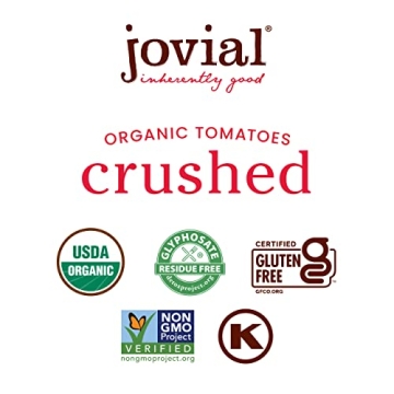 Jovial Crushed Tomatoes Organic Non-GMO BPA-Free Glass Jar