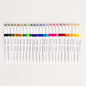 Camlin Kokuyo Brush Pens, 24 Shades (Multicolor)