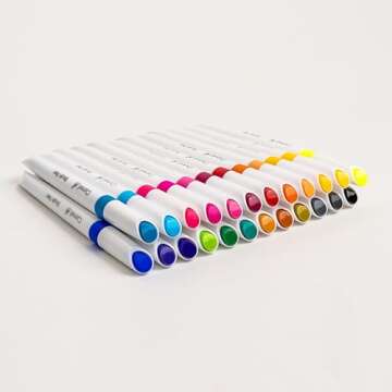 Camlin Kokuyo Brush Pens, 24 Shades (Multicolor)