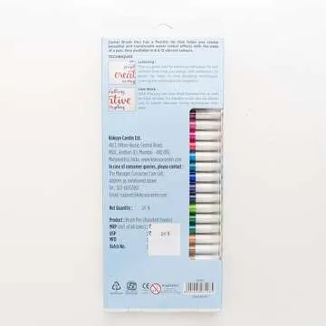 Camlin Kokuyo Brush Pens, 24 Shades (Multicolor)
