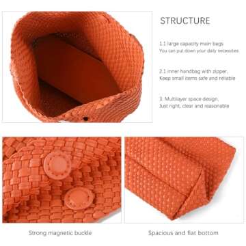 Vegan Leather Tote Bag - Stylish & Eco-Friendly Design