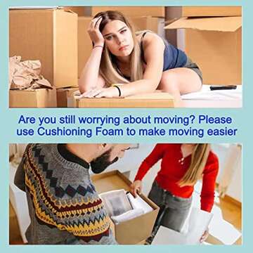 14"X 14"Foam Pouches, Cushion Foam Pouch for Moving and Storing, Convenient to Use, Making Packaging and Transportation Easier,Best Packaging Material (14"X 14"Foam Pouches)