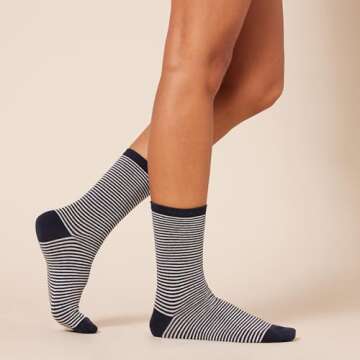 Amazon Essentials Women's Casual Crew Socks, 6 Pairs