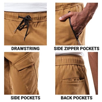 Stylish Brooklyn Athletics Men's Slim Fit Cargo Joggers