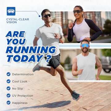 AEROX Running Sunglasses and Sports Glasses for Men and Women - Shades for Cycling and Baseball