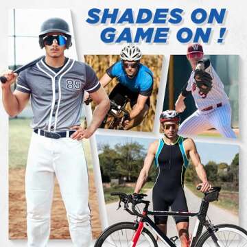 AEROX Running Sunglasses and Sports Glasses for Men and Women - Shades for Cycling and Baseball