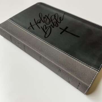 Engraved NIV Black/Gray Bible - A Perfect Personalized Gift