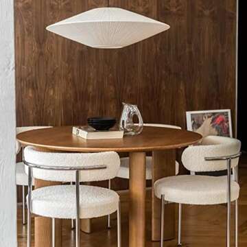 NIUYAO Modern Upholstered Dining Chair Set of 4 - Stylish Accent Chairs with Metal Legs for Home & O...