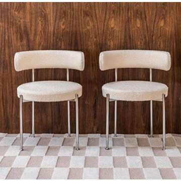 NIUYAO Modern Upholstered Dining Chair Set for All Spaces