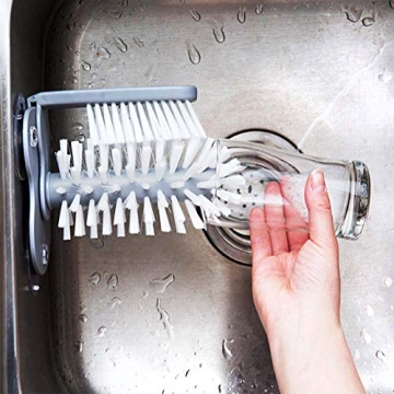 Effortless Water Bottle & Glass Cleaning Brush with Suction