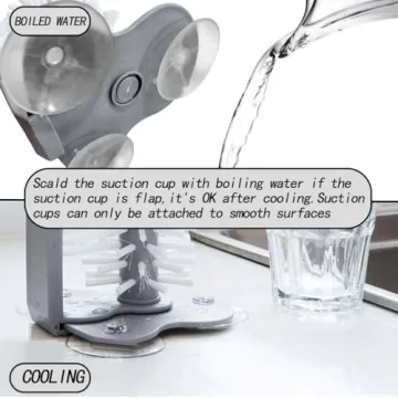Effortless Water Bottle & Glass Cleaning Brush with Suction