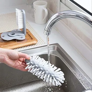 Effortless Water Bottle & Glass Cleaning Brush with Suction