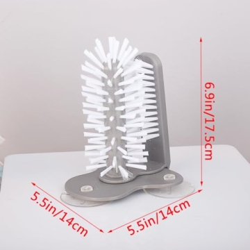 Effortless Water Bottle & Glass Cleaning Brush with Suction