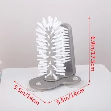 Effortless Water Bottle & Glass Cleaning Brush with Suction