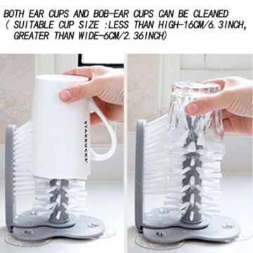 Effortless Water Bottle & Glass Cleaning Brush with Suction