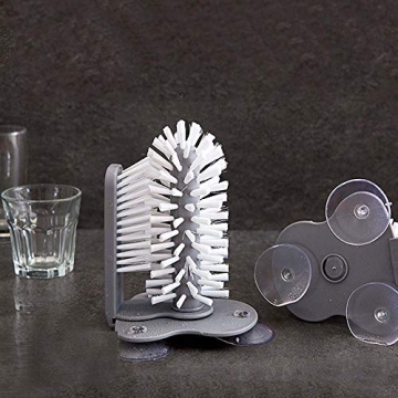 Effortless Water Bottle & Glass Cleaning Brush with Suction
