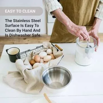 American Metalcraft 16" Stainless Steel Mixing Bowl - 13-Quart Durable Metal Bowls for Mixing, Large Stainless Steel Bowl