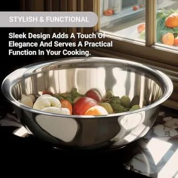 American Metalcraft 16" Stainless Steel Mixing Bowl - 13-Quart Durable Metal Bowls for Mixing, Large Stainless Steel Bowl