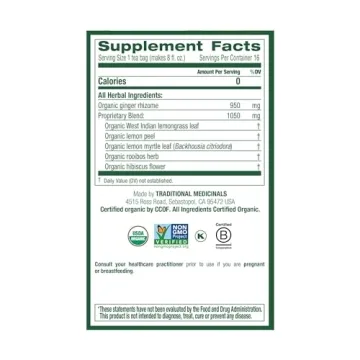 Traditional Medicinals Organic Lemon Ginger Tea - Herbal Comfort
