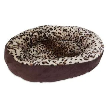 Petmate Aspen Pet Round Animal Print Pet Bed - Cozy Comfort for Small Pets