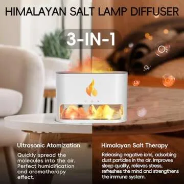 YALEDI Essential Oil Diffuser with Himalayan Salt & Colors