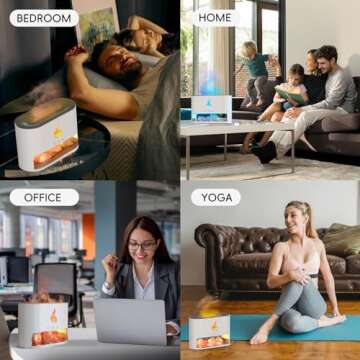 YALEDI Essential Oil Diffuser with Himalayan Salt & Colors