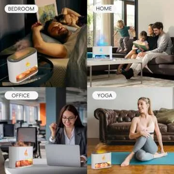 YALEDI Essential Oil Diffuser with Himalayan Salt & Colors