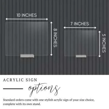 Acrylic Wedding Favors Sign for Wedding & Shower Decor