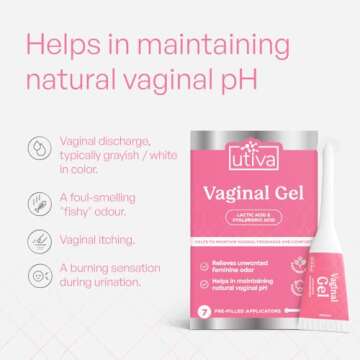 Szio+ Utiva Vaginal Gel - 7-Prefilled Applicators to Help Maintaining Natural Acidity & Increasing Vaginal Moisture to Alleviate Dryness & Discomfort