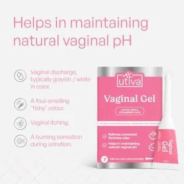 Szio+ Utiva Vaginal Gel - 7-Prefilled Applicators to Help Maintaining Natural Acidity & Increasing Vaginal Moisture to Alleviate Dryness & Discomfort