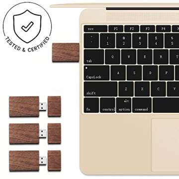 EASTBULL 16GB Wooden USB Flash Drive 10 Pack for Elegant Data Storage
