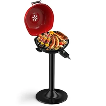 Giantex Electric Grill, 1600W Portable Barbecue Grill with Removable Non-Stick Grilling Rack