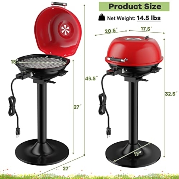 Giantex Electric Grill - Portable 1600W BBQ Solution
