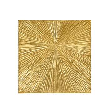 MADISON PARK SIGNATURE Sunburst Wall Art - Modern Resin Dimensional Radiant Color Hand Painted Home Décor Abstract Textured Gold 30" W x 30" H x 1.25" D