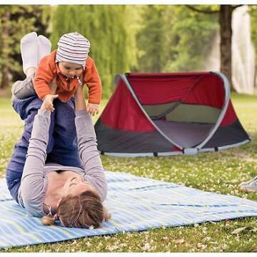 KidCo PeaPod Infant Travel Bed in Cranberry